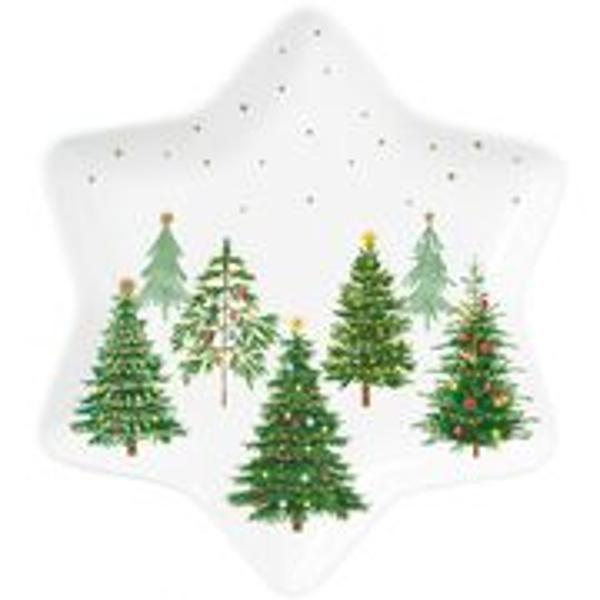 Platou de portelan in forma de stea Festive Trees 225 cm Easy Life R1484ftre