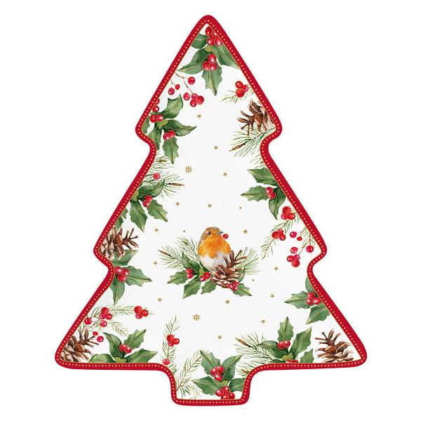 Platou de portelan Christmas Berries 20x25 cm Easy Life R1481chbe