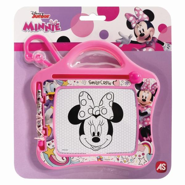 Cu Magic Scribbler distractia nu se termina nicioadata Scrie sterge imediat si ia-o de la inceput Cu personajul preferat Minnie Mouse intr-un format Travel convenabilSetul contine -o tablita -o radiera magica -un stilou magnetic prevazut cu snur