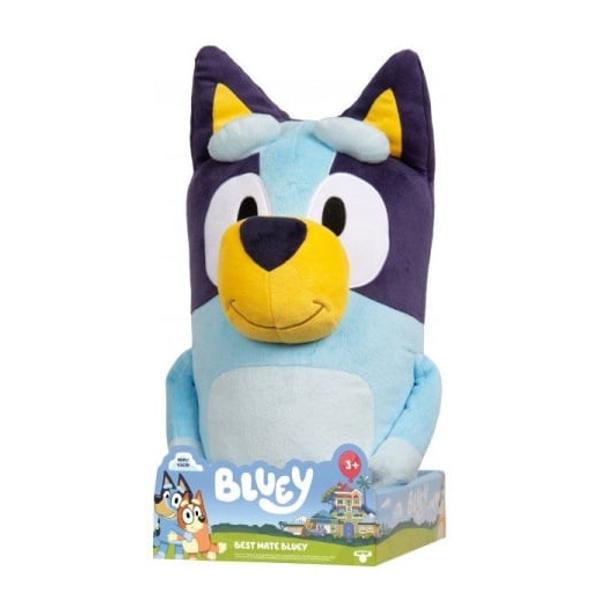 Bluey este un caine fermecator si plin de caracter care este si personajul principal al serialului animat cu acelasi titlu &Icircmpreuna cu familia si prietenii merge in multe aventuri interesante din care trage mereu concluzii si invata lucruri complet noi Mascota il arata pe Bluey ca un caine albastru deschis zambitor cu un cap bleumarin si urechi ascutite Mascota este realizata dintr-un 