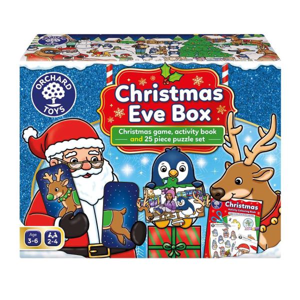 Cadoul perfect pentru Craciun Bucurati-va alaturi de intreaga familie cu jocul puzzle-ul si cartea de colorat cu activitati de la Orchard ToysVarianta de joc- Cursa renilor Renii încearc&259; s&259; ajung&259; de la Polul Nord la sat pentru a-l ajuta pe Mo&537; Cr&259;ciun s&259; livreze cadouri de Cr&259;ciun G&259;si&539;i renii colora&539;i care s&259; v&259; ajute pe parcursDupa ce ati completat impreuna puzzle ul din 25 piese adresati 