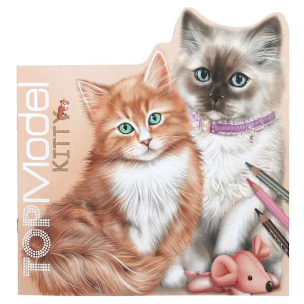 Cool Kitten Foloseste-ti imaginatia pentru a colora cele 21 de pagini pline cu modele de pisici si modele super dragute din cartea de colorat TOPModel KittyMiau-wow Carte cu pagina dubla de autocolante din mijlocul si formatul de pisica