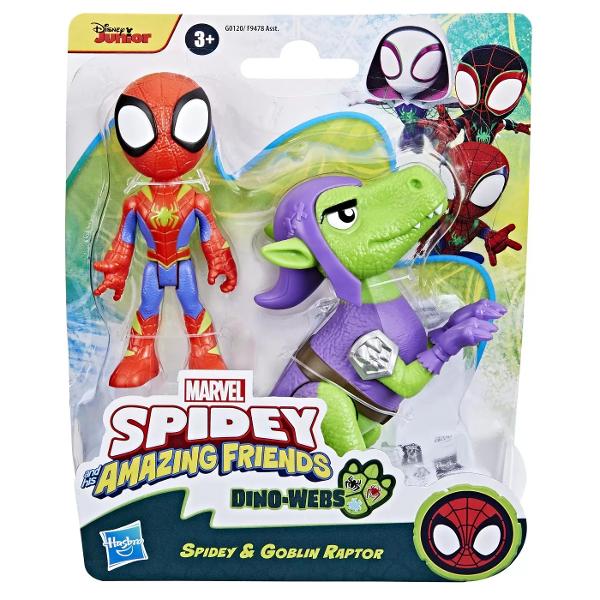 Alaturati-va echipei Spidey in ultimele lor aventuri cu dinosaurii cu acest set de jucarii Marvel Spidey and His Amazing Friends Acest set de figurine de actiune poate incuraja jocurile de aventura mari si imaginative pentru prescolari cu varsta de 3 ani in sus Colecteaza toate personajele si cauta si mai multe jucarii Spidey si prietenii lui uimitori pentru actiunea Dino-Webs pentru slinging webAtentie Pret per bucata Acest produs este disponibil in 2 variante difetite Va 