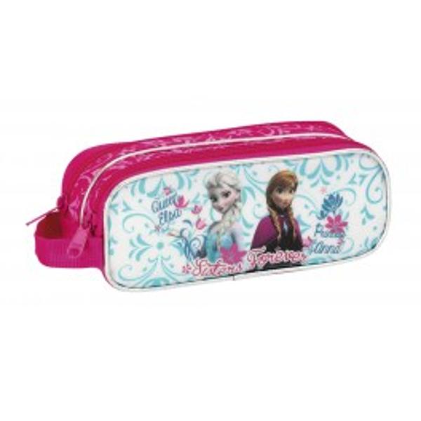 Penar cu doua fermoare colectia Frozen II DisneyPenarul din colectia Frozen Disney este prevazut cu doua fermoare bareta de manaMaterialpoliesterDimensiuni21x8x6cmCuloare predominanta 