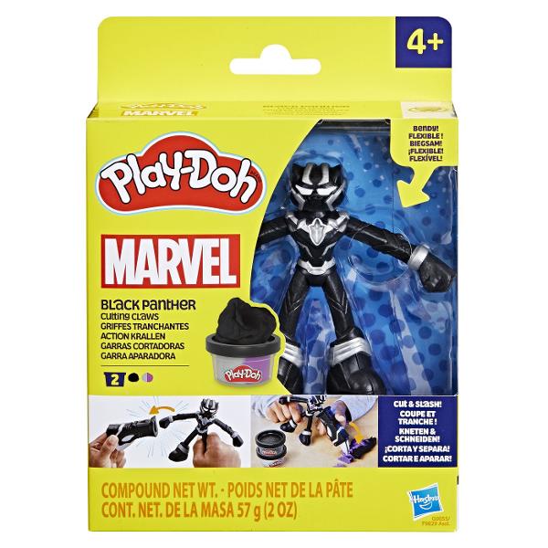 Potriviti imaginatia copiilor cu aceasta figura de actiune Play-Doh Marvel Figura de actiune flexibila de 10 si accesoriile Play-Doh le permit copiilor sa joace povesti epice Imagineaza-ti ca te lupti cu raufacatorii cu instrumente grozave si 2 cutii de compus de modelare Acest kit Play-Doh este excelent pentru cadouri pentru copii pentru fanii figurilor super-eroi activitatilor de arta si mestesuguri si jocului senzorial Acest pachet contine personajul Black Panther