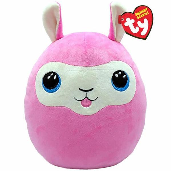 Jucarie de plus TY Squishy Beanies - Lana lama roz 30 cm TY39367