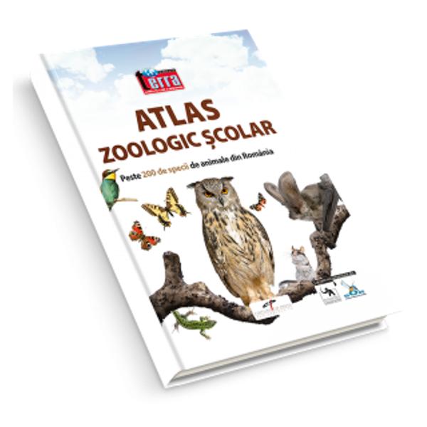 Atlasul este deosebit de util elevilor dar &537;i celor pasiona&539;i de zoologie Con&539;ine fotografii color reprezentând peste 200 de specii de animale din fauna României