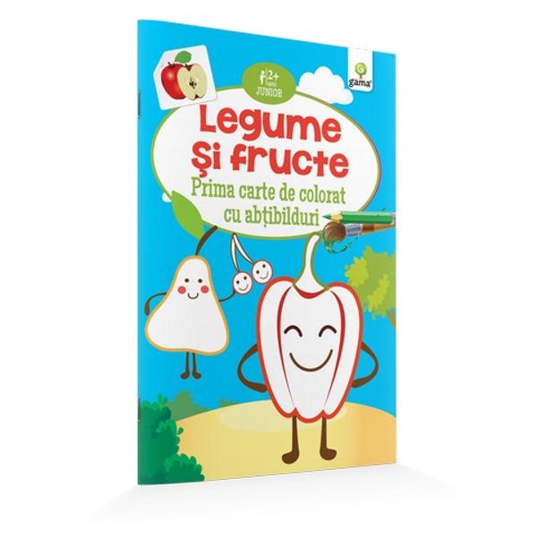 Cartea de colorat „Legume &537;i fructe” ajut&259; la înv&259;&539;area denumirii fructelor &537;i legumelor Este potrivit&259; chiar &537;i pentru copiii cu vârsta de 2 ani care au acum prilejul s&259; exerseze &539;inerea pensulei cariocii sau a creionului &537;i s&259;-&537;i îmbun&259;t&259;&539;easc&259; astfel motricitatea fin&259; Liniile de contur indic&259; în ce nuan&539;&259; poate 