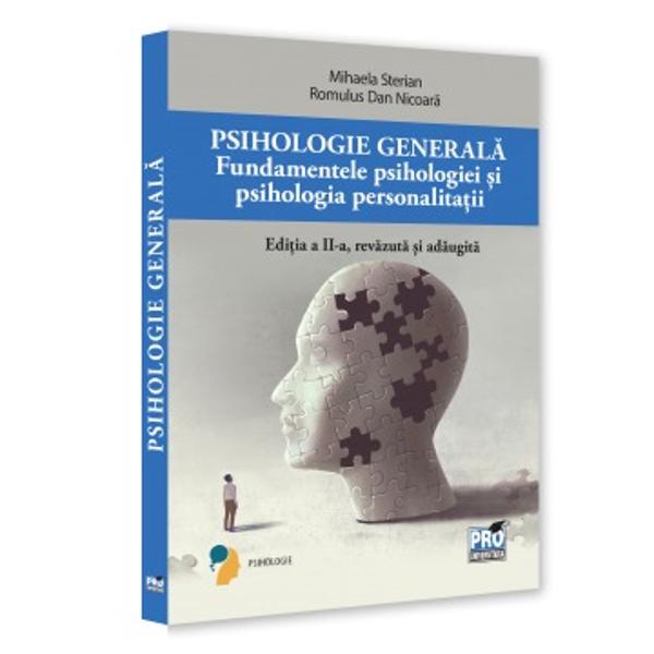 Lucrarea intitulata volumul „Psihologie generala Fundamentele Psihologiei si  psihologia personalitatii” reprezinta o introducere ampla si detaliata in domeniul psihologiei axata pe aspectele fundamentale ale acestei stiinte Cartea acopera subiecte esentiale precum obiectul psihologiei procesele cognitive mecanismele psihice reglatorii si motivationale precum si personalitatea umana Este un material cuprinzator care isi propune sa ofere o 