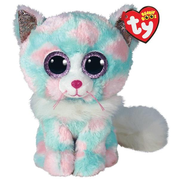 Jucarie de plus TY Beanie Boos - Opal pisica pastel 24 cm TY37288