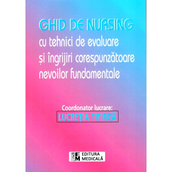 ÎMBINAREA STIINTEI CU VOCATIA DE NURS&258;Indreptarul de fata se adreseaza in egala m&259;sura cursantilor de la scolile sanitare postliceale si asistentilor medicali profesori de nursing sau practicieni Conceptul de ingrijire prezentat aici are la baza modelul elaborat de Virginia Henderson completat cu elemente dintr-o larga bibliografie de specialitate Acest model ii poate ajuta pe asistentii medicali sa se apropie si sa-i cunoasc&259; mai bine pe beneficiarii 