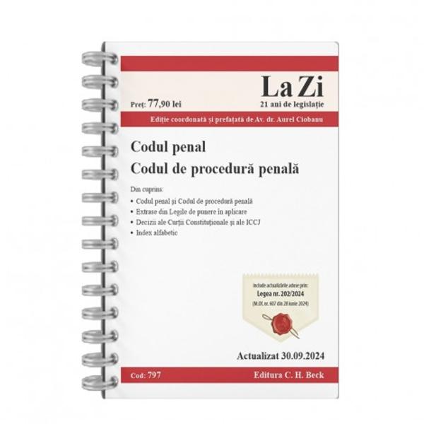 Codul penal a fost modificat cel mai recent prinLegea nr 582024 pentru completarea Legii nr 1432000 privind prevenirea &351;i combaterea traficului &351;i consumului ilicit de droguri pentru modificarea Legii nr 1942011 privind combaterea opera&355;iunilor cu produse susceptibile de a avea efecte psihoactive altele decât cele prev&259;zute de acte normative în vigoare precum &351;i pentru 