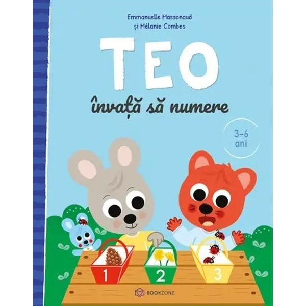 „Teo înva&539;&259; s&259; numere” este o poveste simpatic&259; &537;i educativ&259; ideal&259; pentru cei mici care fac primii pa&537;i în lumea numerelor Prin intermediul unor activit&259;&539;i prietenoase &537;i a unor personaje simpatice copiii înva&539;&259; s&259; numere într-un mod distractiv asociind cifrele cu elemente naturale cum ar fi florile &537;i frunzele Aceast&259; carte ajut&259; copiii s&259; 