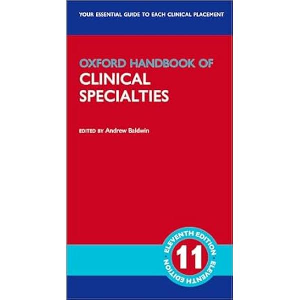 For over thirty years the Oxford Handbook of Clinical Specialties has guided students and junior doctors through their clinical placements renowned for providing all the information needed for both practice and revision in a deceptively small package Now in its eleventh edition the Handbook has been revitalized by an expanded team of specialty experts and junior doctors to guide readers through each of the specialties encountered through 