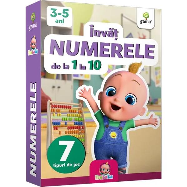 Personajele TraLaLa canalul num&259;rul 1 de YouTube din România te ajut&259; s&259; înve&539;i în joac&259; s&259; numeri Ordoneaz&259; numerele cresc&259;tor sau descresc&259;tor asociaz&259; grupuri de elemente joac&259; jocuri de calcul aten&539;ie &537;i memorie iar primii pa&537;i în matematic&259; vor fi foarte u&537;ori al&259;turi de Johny &537;i prietenii lui• 10 carduri cu numerele de la 1 la 10• 40 carduri 