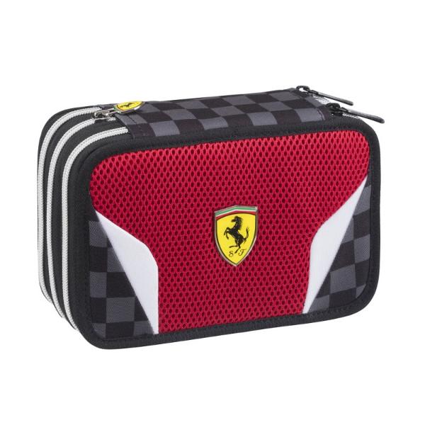 Penar echipat cu 3 fermoare Ferrari logo&160;este un penar special marca Ferrari&160;Acesta este un produs original marca Ferrari importat din Italia un cadou original pentru fanii Ferrari