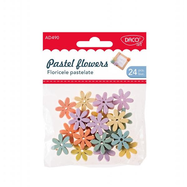 Accesoriile craft AD490 Floricele pastelate DACO sunt ideale pentru a ad&259;uga o not&259; delicat&259; &537;i colorat&259; proiectelor tale de craft Acest set con&539;ine 24 de floricele din lemn în nuan&539;e pastelate fiecare având dimensiunea de 2 cm perfecte pentru a personaliza &537;i înfrumuse&539;a diverse crea&539;ii artisticeCaracteristici principaleSet generos Con&539;ine 24 de floricele din 