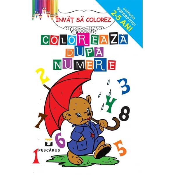 Invat sa colorez coloreaza dupa numere