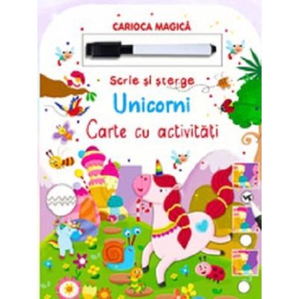 Unicorni - Scrie si stergecarte reutilizabilacarioca speciala