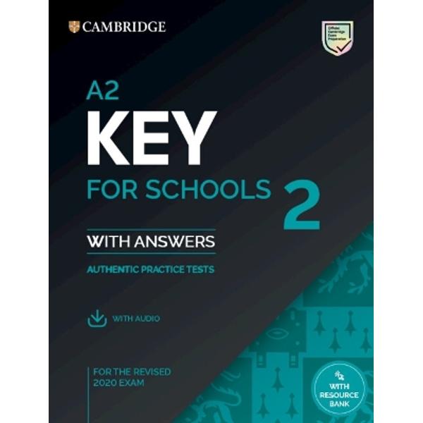 Inside A2 Key for Schools for the revised 2020 exam youll find four complete examination papers from Cambridge Assessment English Be confident on exam day by working through each part of the exam and scoring system so you can familiarise yourself with the format and practise your exam technique The book contains transcripts sample Writing answers scripts for the Speaking test and sample answer sheets Download the audio for the Listening tests example Speaking test video and answer 