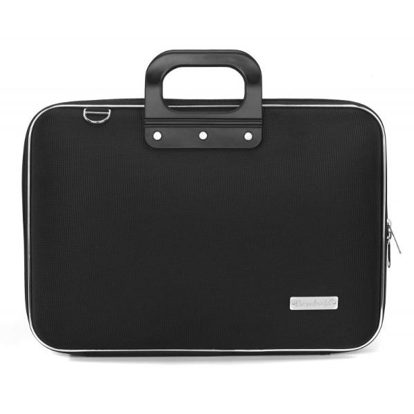 Geanta lux business laptop 156 in Clasic nylon Bombata-Negru&160;este o geanta de marime medie ideala pentru o tableta sau un laptop de 156
