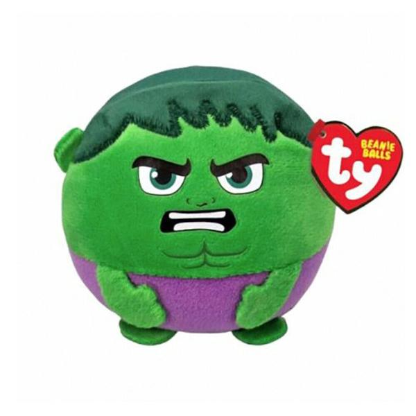 Jucarie de plus TY Beanie Balls - Marvel  Hulk 9 cm TY42564