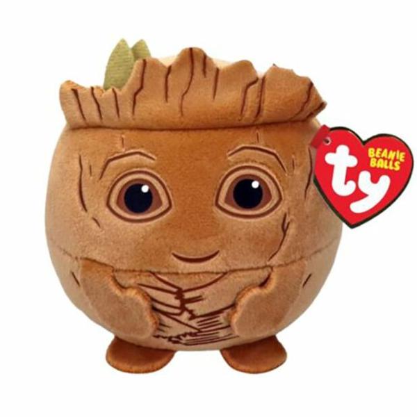 Jucarie de plus TY Beanie Balls - Marvel Groot 9 cm TY42563