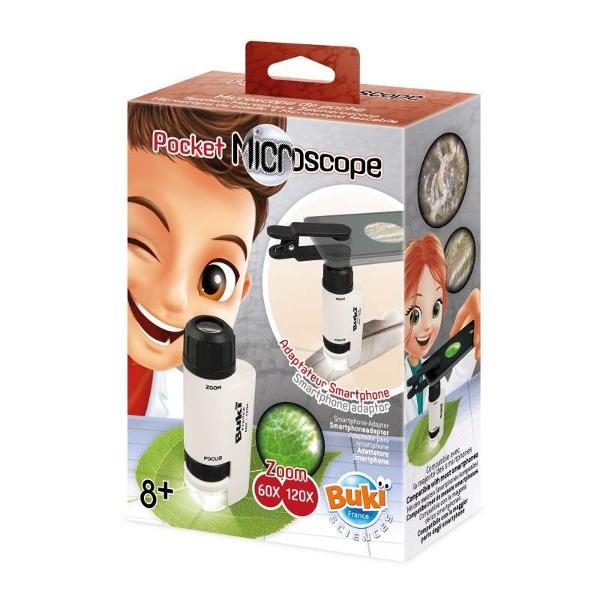 Descopera acest microscop de buzunar pentru explorarea lumii inconjuratoare microscopice cu o putere de marire de 120xAcest set include un pliant cu propuneri de studiu a unor obiecte intalnite zi cu ziContinut 1 microscop 1 suport de telefon instructiuni 