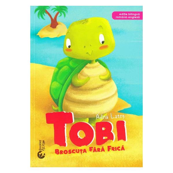 Tobi broscuta fara frica  Tobi the fearless turtle Editie bilingva romana-engleza Tobi e o broscuta foarte talentata croseteaza niste hainute minunate Din pacate celelalte animale nici nu banuiesc cat de priceput e vecinul lor si asta pentru ca Tobi e atat de sfios incat de-abia indrazneste sa iasa din casa Dar totul se schimba cand broscuta isi ia inima in dinti si se inscrie la Academia de Curaj Editie recomandata copiilor care isi 