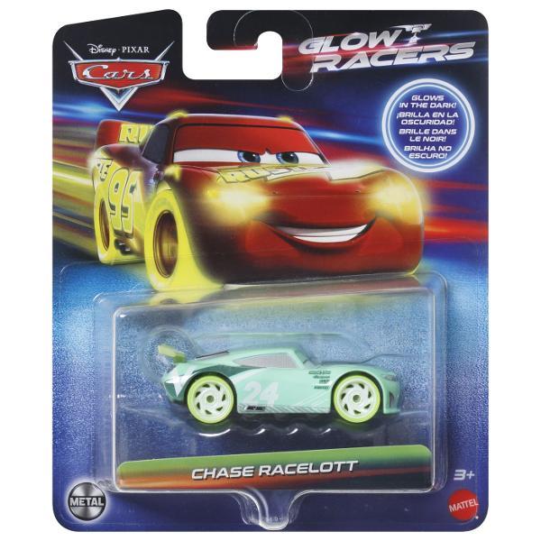 Pregateste-te pentru cursele nocturne Starul Disney Pixar Cars Lightning McQueen echipa sa si alti prieteni din Cupa Piston sunt pregatiti pentru o noua cursa Fiecare vehicul metalic are o culoare care straluceste in intuneric oferind o noua experienta de joc de curse Copiii pot colecta vehiculele si seturile de joaca ale seriei pentru mai multe povesti pline de actiune Cadou ideal pentru fanii masinii de la 3 ani in sus Fiecare se vinde separat in functie de disponibilitate Culorile 
