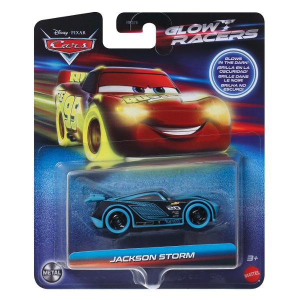 Pregateste-te pentru cursele nocturne Starul Disney Pixar Cars Lightning McQueen echipa sa si alti prieteni din Cupa Piston sunt pregatiti pentru o noua cursa Fiecare vehicul metalic are o culoare care straluceste in intuneric oferind o noua experienta de joc de curse Copiii pot colecta vehiculele si seturile de joaca ale seriei pentru mai multe povesti pline de actiune Cadou ideal pentru fanii masinii de la 3 ani in sus Fiecare se vinde separat in functie de disponibilitate Culorile 