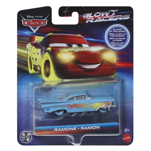 Pregateste-te pentru cursele nocturne Starul Disney Pixar Cars Lightning McQueen echipa sa si alti prieteni din Cupa Piston sunt pregatiti pentru o noua cursa Fiecare vehicul metalic are o culoare care straluceste in intuneric oferind o noua experienta de joc de curse Copiii pot colecta vehiculele si seturile de joaca ale seriei pentru mai multe povesti pline de actiune Cadou ideal pentru fanii masinii de la 3 ani in sus Fiecare se vinde separat in functie de disponibilitate Culorile 