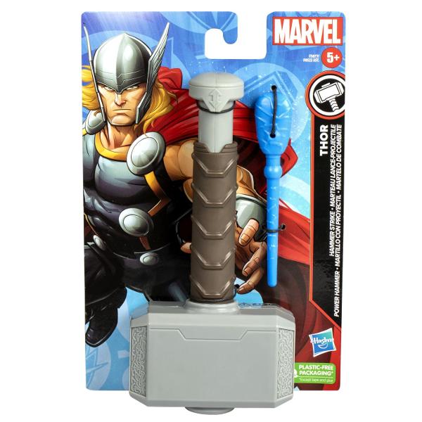 Copiii isi pot imagina ca apara lumea precum supereroii lor preferati cu acest echipament pentru joc pe roluri inspirat din Universul cinematic Marvel care include Avengers Infinity War Eroii in devenire isi pot imagina ca protejeaza lumea de raufacatori precum Thanos Acest pachet contine figurina ciocanul lui Thor