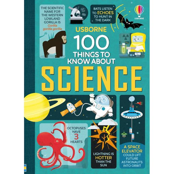 An engaging and accessible introduction with information on exactly 100 science topics that will fascinate and inspire children - and adults too Packed with facts and colourful infographics on both familiar and less familiar topics from the Earths magnetic poles to spider venom and black holes A brilliant and wide-ranging introduction to an important school subject - and essential for general knowledge too Includes internet links to specially selected websites where 