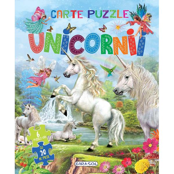 Carte cu 6 puzzle-uri - Unicornii