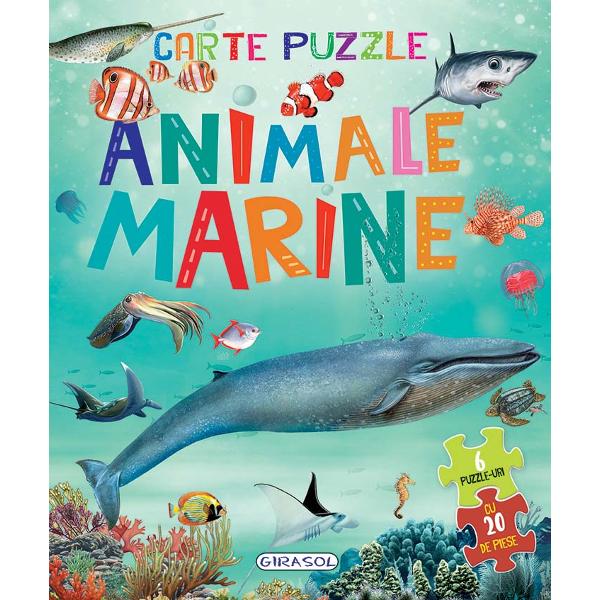 Carte cu 6 puzzle-uri - Animale marine