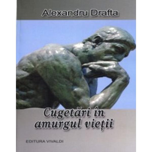 Scrisa la o varsta inaintata cartea medicului octogenar Alexandru Drafta ne intareste convingerea ca imaginea neputintei a dezolarii si a milei pe care ne-o provoaca de obicei senectutea poate fi destramata prin vointa omului de a-si trai amurgul existential nu agoasant ci in liniste si intelepciune In al treilea trimestru al vietii noastre amintirile ne ofera posibilitatea de a retrai mental candoarea copilariei si frenzia tineretii iar o atitudine tonica si o viata activa dar fara 