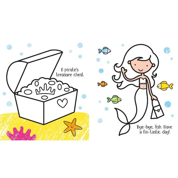 Little children will love exploring the watery world of mermaids with this magical early years colouring book Bold simple outlines and large areas to colour in make this book ideal for developing pencil control skills 