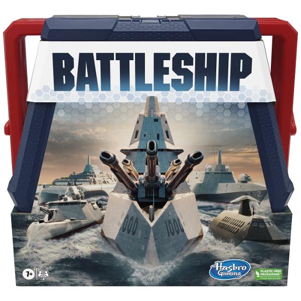 Joc Battleship F4527 Acest joc Battleship este jocul clasic de lupta cu nave care reuneste competitia strategia si entuziasmul Într-o batalie unu la unu 2 jucatori cauta flota de nave inamice si o distrug una cate una Cu cutii de lupta portabile convenabile si nave cu aspect realist jocul Battleship ii plaseaza pe jucatori in mijlocul actiunii Controleaza o flota puternica cu un portavion un distrugator un submarin o nava de patrulare si un crucisator Fiecare jucator anunta coordonatele loviturii