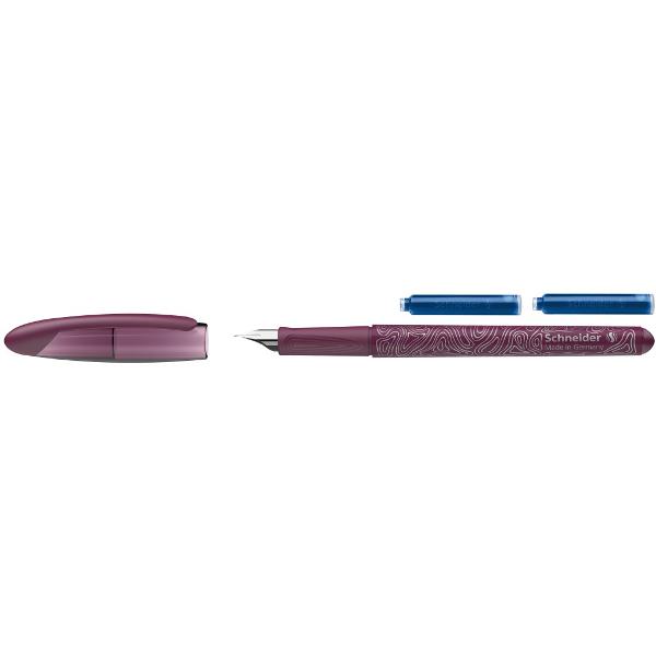 Stilou Schneider OpusPeni&539;a stiloului este din o&539;el inoxidabilZon&259; de prindere cu man&537;on ergonomicFunc&539;ioneaz&259; cu patron standard de cerneal&259;Potrivite atât pentru dreptaci cât &537;i pentru stângaciDetalii stilou  2 rezerve