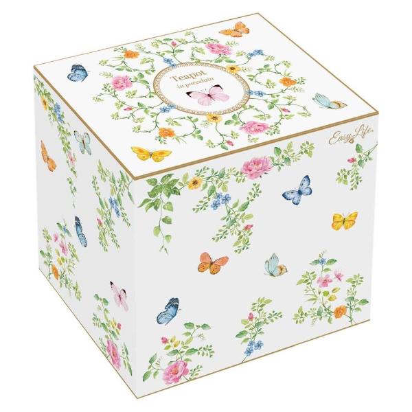 Bomboniera Dancing Butterflies de la Easy Life realizat&259; din por&539;elan fin este un accesoriu elegant &537;i rafinat pentru servirea dulciurilor Cu dimensiunile de 11 x 14 cm aceasta este ideal&259; pentru a p&259;stra bomboane praline sau alte delicatese ad&259;ugând un plus de stil mesei taleDecorat&259; cu un model delicat de fluturi dansând bomboniera eman&259; elegan&539;&259; &537;i prospe&539;ime fiind potrivit&259; atât pentru uz 
