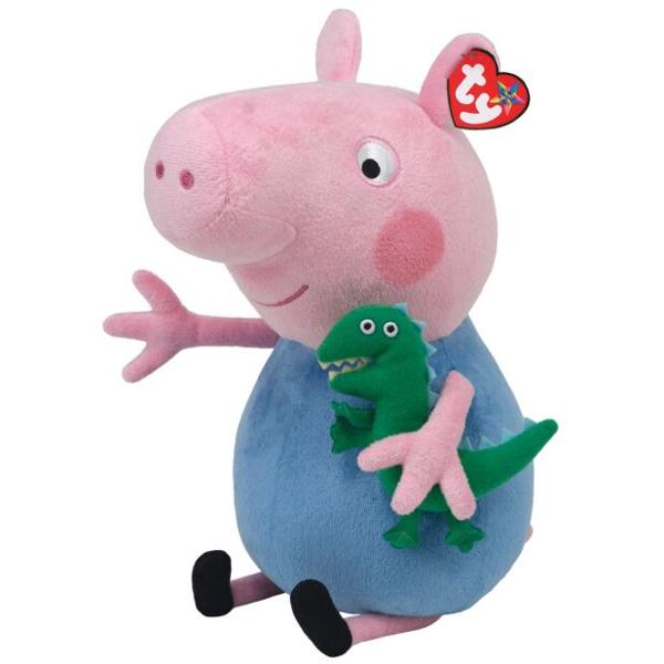 Jucarie de plus TY Beanie Babies - PEPPA PIG George 28 cm TY 96231