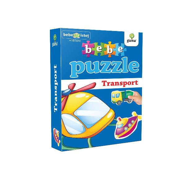 Puzzle-ul con&539;ine 20 piese de mari dimensiuni potrivite pentru copiii cu vârsta peste 18 luni Acestea se potrivesc câte dou&259; astfel încât s&259; alc&259;tuiasc&259; 10 mijloace de transport Potrivit înc&259; de la 12 luni puzzle-ul dezvolt&259; abilit&259;&539;ile cognitive r&259;bdarea &537;i precizia 