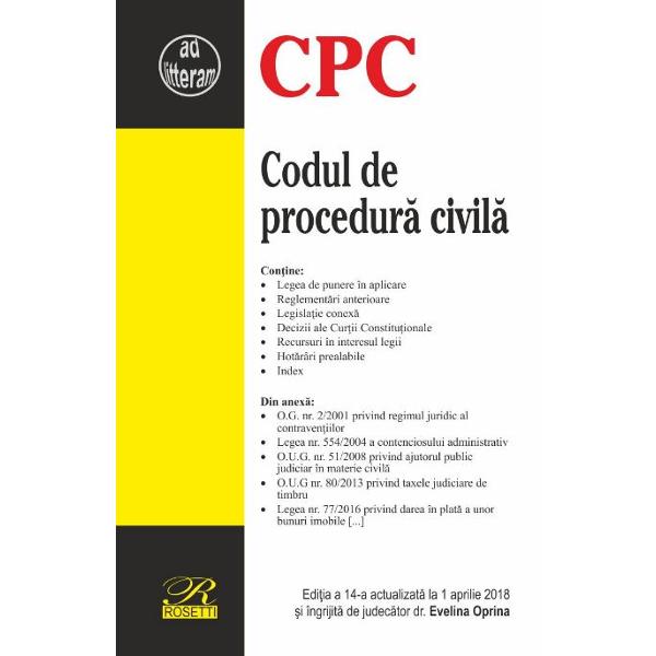 Codul de procedura civila editia a XIV a