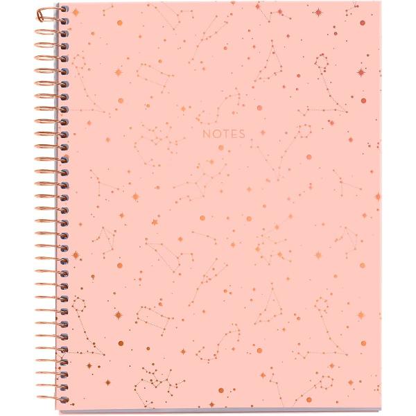 Caiet A5 velin 100 file hartie 70 g Miquelrius Constellation Rose Grey MR4074