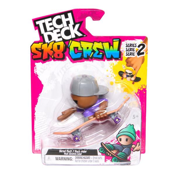 &Icircnvata cum sa faci fingerboarding cu noul Tech Deck Echipa Sk8  Fiecare pachet vine cu o placa Tech Deck si un membru al Echipei Sk8 pentru a incepe colectia Cu 6 figuri Echipa Sk8 de colectionat imbunatateste-ti abilitatile pentru a stapani miscari precum ollies si power slides Pune-ti membrul echipei de skateboarding pe puntea de skateboard si incepe sa exersezi Scaneaza codul QR pentru tutoriale video pentru a studia miscarile preferate Ia-ti Echipa Sk8 intr-o aventura cu 