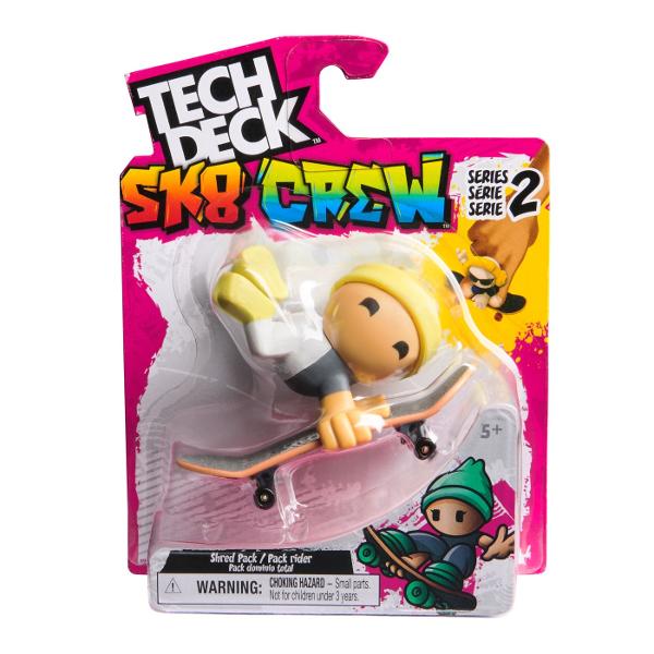 &Icircnvata cum sa faci fingerboarding cu noul Tech Deck Echipa Sk8  Fiecare pachet vine cu o placa Tech Deck si un membru al Echipei Sk8 pentru a incepe colectia Cu 6 figuri Echipa Sk8 de colectionat imbunatateste-ti abilitatile pentru a stapani miscari precum ollies si power slides Pune-ti membrul echipei de skateboarding pe puntea de skateboard si incepe sa exersezi Scaneaza codul QR pentru tutoriale video pentru a studia miscarile preferate Ia-ti Echipa Sk8 intr-o aventura cu 
