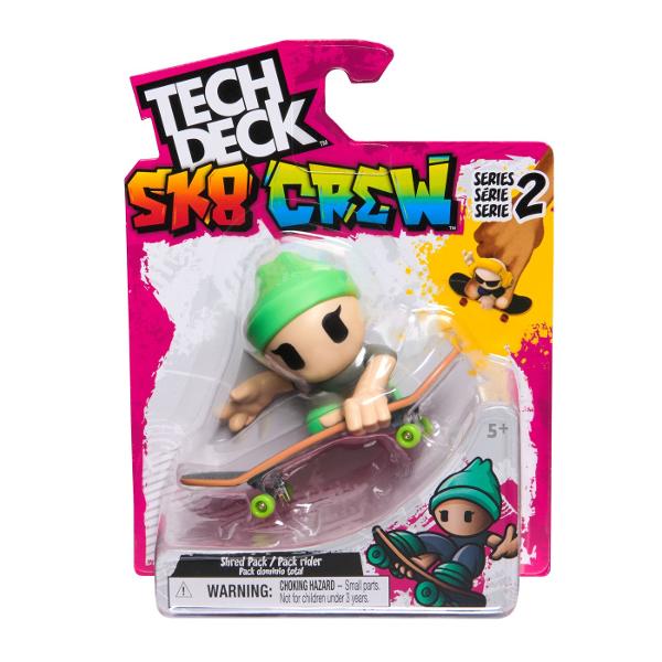 &Icircnvata cum sa faci fingerboarding cu noul Tech Deck Echipa Sk8  Fiecare pachet vine cu o placa Tech Deck si un membru al Echipei Sk8 pentru a incepe colectia Cu 6 figuri Echipa Sk8 de colectionat imbunatateste-ti abilitatile pentru a stapani miscari precum ollies si power slides Pune-ti membrul echipei de skateboarding pe puntea de skateboard si incepe sa exersezi Scaneaza codul QR pentru tutoriale video pentru a studia miscarile preferate Ia-ti Echipa Sk8 intr-o aventura cu 