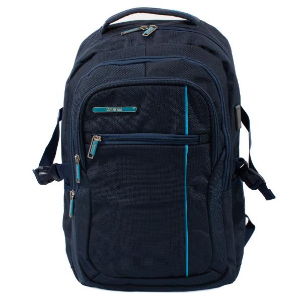 Rucsacul are un compartiment principal prevazut cu buzunare speciale pentru laptopBuzunarul pentru laptop este prevazut cu o curea elastica care se inchide cu velcro utila pentru fixarea laptopuluiInteriorul este captusit Rucsacul este dotat cu trei  buzunare frontale dintre care unul este cu organizer si suport special prindere chei si doua buzunare lateraleRucsacul este dotat cu un port USB cu cablu pentru incarcarea telefonului necesita 