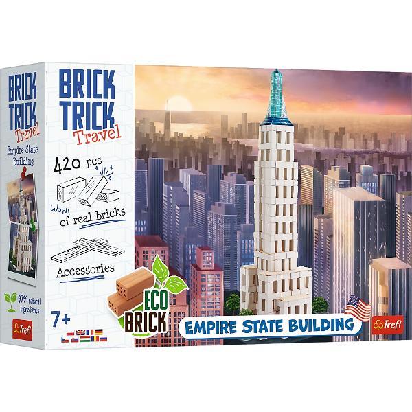 Construieste un simbol al New York-ului cu Brick Trick XL Travel Cladirea Empire State Descopera atmosfera urbana a Americii si recreeaza una dintre cele mai faimoase cladiri din lume Empire State Building Cu ajutorul setului Brick Trick XL Travel poti construi acest zgarie-nori emblematic folosind caramizi reale si materiale ecologice Setul contine tot ce ai nevoie caramizi scanduri din lemn baza HDF lipici elemente decorative din carton si instructiuni pas cu pas Este o activitate 